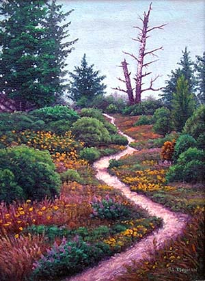 Oil painting of Point Reyes, CA.