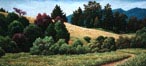 Oil painting of Point Reyes hillside.