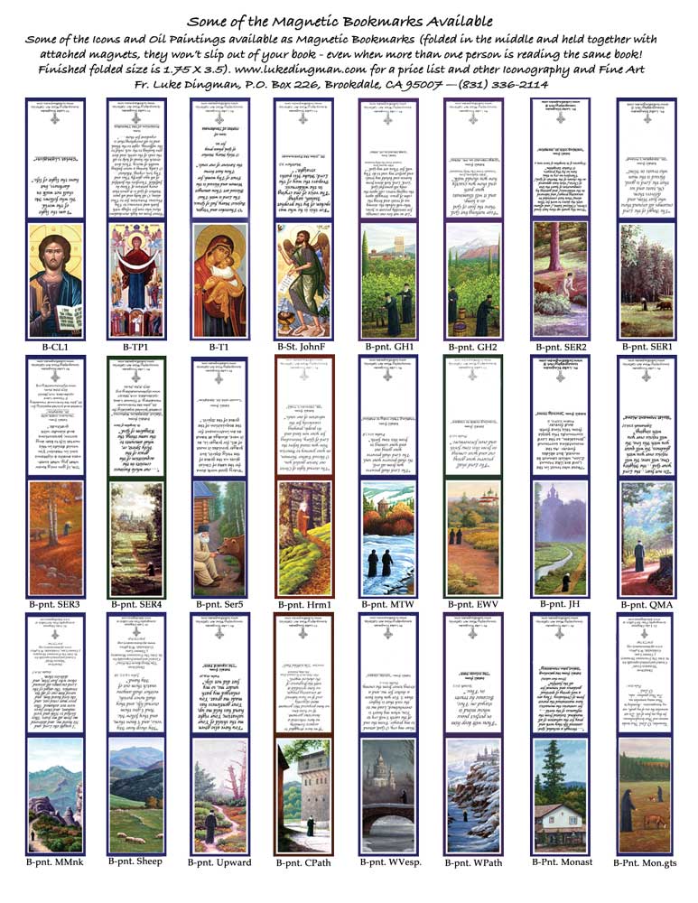 page of magnetic bookmarks.